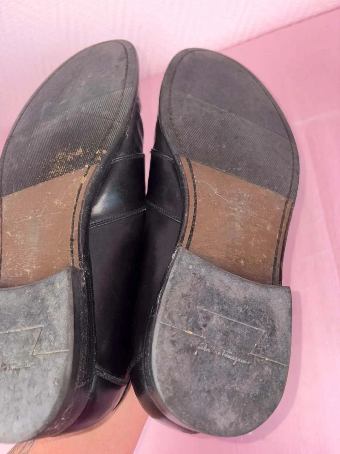 Salvatore Ferragamo heren mocassins met zwart leer en pompoenen, maat 45 – photo 10